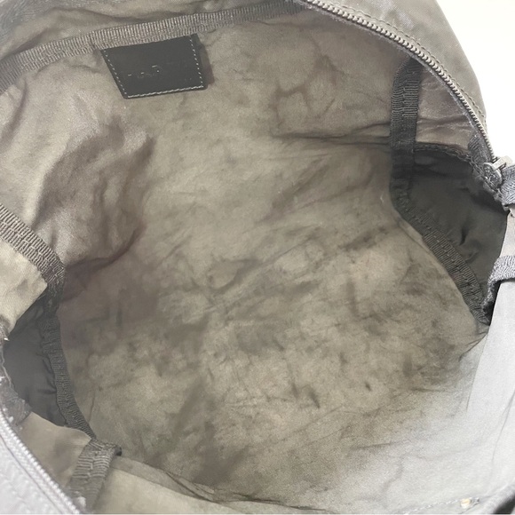 Prada black nylon triangle logo medium cosmetic zip pouch with card - Picture 10 of 15